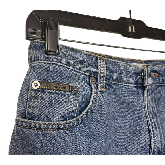 Women's Vintage 90's Calvin Klein Jeans Cuffed denim shorts - 8 - Picture 5 of 8